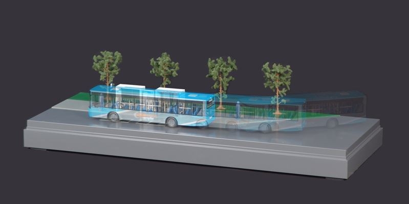 Conductix-Wampfler Busbahnhof Modell mit Ladestation